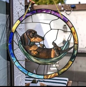 Acrylic 2D Dachshund Suncacther